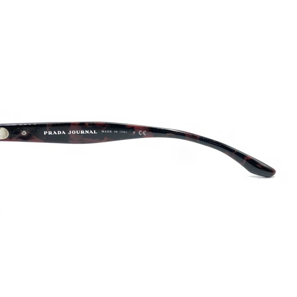 Prada VPR 08T U6K-1O1 Brown Red Tan Marble Eyeglasses Frames 53-16 140 Italy - Picture 9 of 12